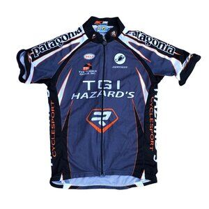 SQUADRA TGI Hazard's Patagonia Full Zip Cycling Jersey SMALL Men's Grey Bike